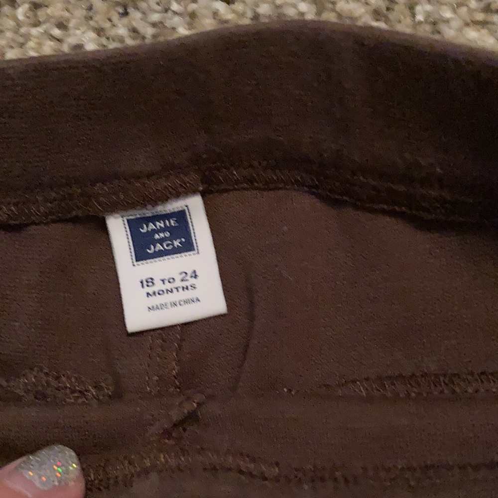 Janie and Jack 18-24 months Brown Pants - Picture 4 of 5